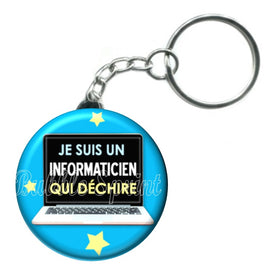 Porte-clés badge Informaticien- Réf PC93