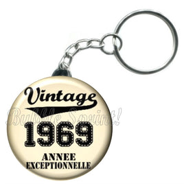 Porte-clés badge Vintage date 1969 -Réf PC941