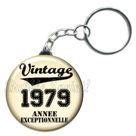 Porte-clés badge Vintage date 1979 -Réf PC951