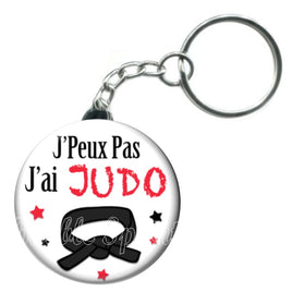 Porte-clés badge J'peux pas j'ai Judo -Réf PC994