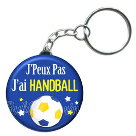 Porte-clés badge J'peux pas j'ai Handball-Réf PC998