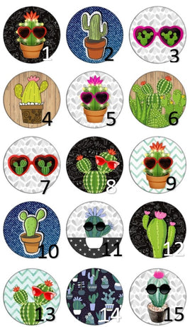 Cabochons en verre Cactus -Réf CAB256