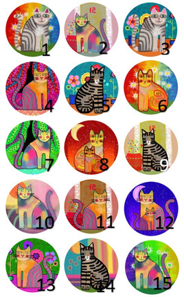 Cabochons en verre Chat funky -Réf CAB260